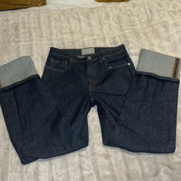 Everlane Dark Wash “The High Rise Straight Jean” - Picture 6 of 8